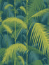Palm Jungle fabric in petrol lime color - pattern number 112/1002.CS.0 - by Cole and Son in the Icons collection