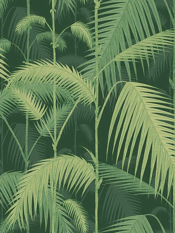 Palm Jungle fabric in leaf green color - pattern number 112/1003.CS.0 - by Cole and Son in the Icons collection
