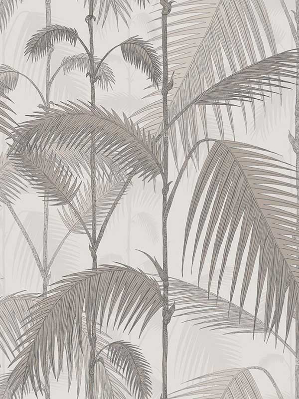 Palm Jungle fabric in stone taupe color - pattern number 112/1004.CS.0 - by Cole and Son in the Icons collection
