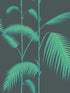 Palm Leaves fabric in viridian color - pattern number 112/2007.CS.0 - by Cole and Son in the Icons collection