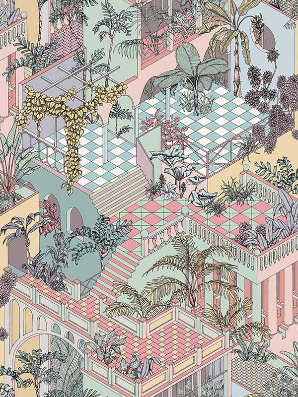 Miami fabric in pastel color - pattern number 112/6023.CS.0 - by Cole and Son in the Icons collection