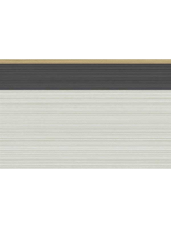 Jaspe Border fabric in linen black gold color - pattern number 110/10045.CS.0 - by Cole and Son in the Marquee Stripes collection