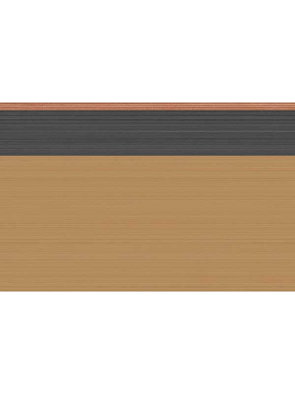 Jaspe Border fabric in ginger black bronze color - pattern number 110/10046.CS.0 - by Cole and Son in the Marquee Stripes collection