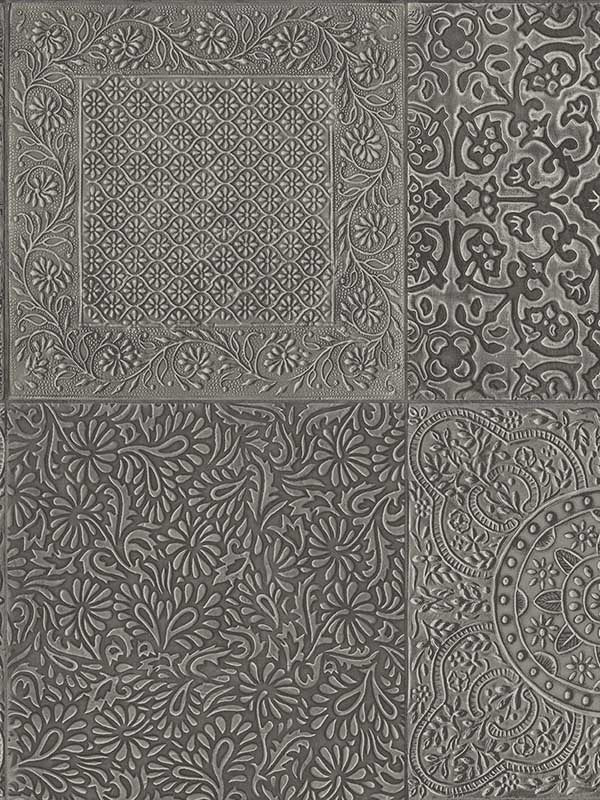 Bazaar wallpaper in pewter color - pattern number 113/2005.CS.0 - by Cole and Son in the Martyn Lawrence Bullard collection