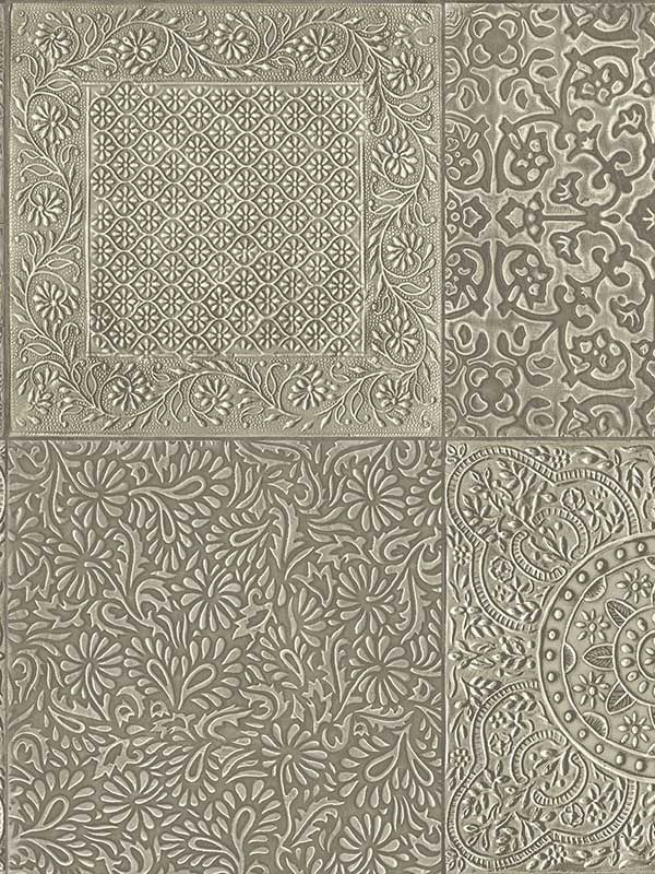 Bazaar wallpaper in gilver color - pattern number 113/2006.CS.0 - by Cole and Son in the Martyn Lawrence Bullard collection