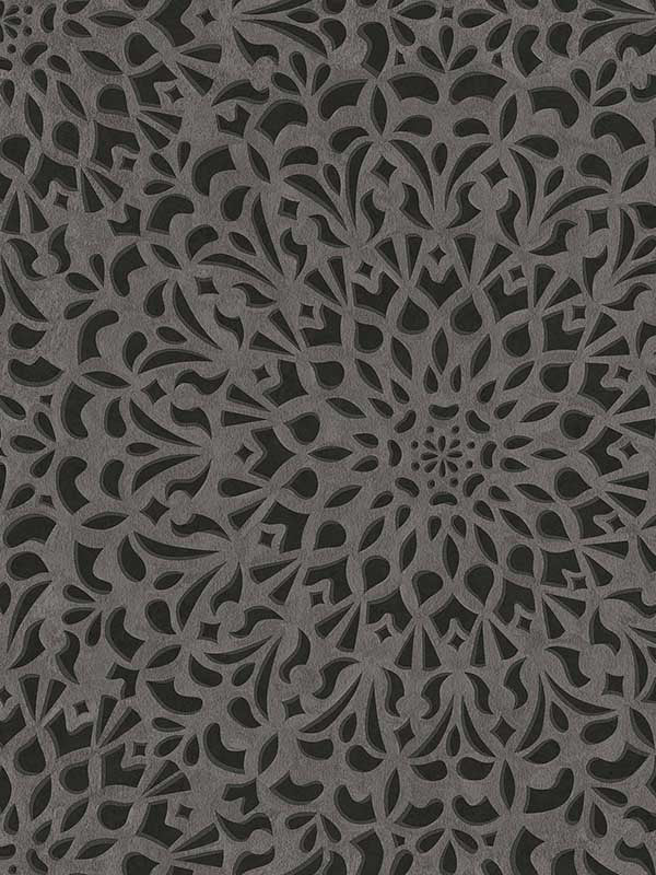 Medina fabric in pewter and charcoal color - pattern number 113/7018.CS.0 - by Cole and Son in the Martyn Lawrence Bullard collection