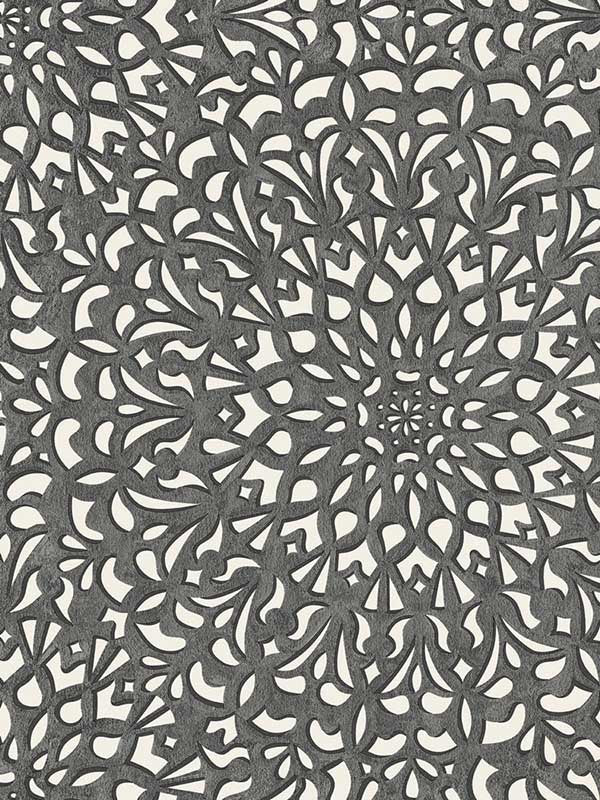 Medina fabric in soot and snow color - pattern number 113/7019.CS.0 - by Cole and Son in the Martyn Lawrence Bullard collection