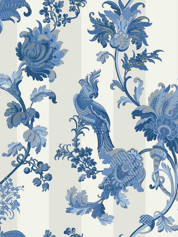 Zerzura fabric in china blue color - pattern number 113/8022.CS.0 - by Cole and Son in the Martyn Lawrence Bullard collection