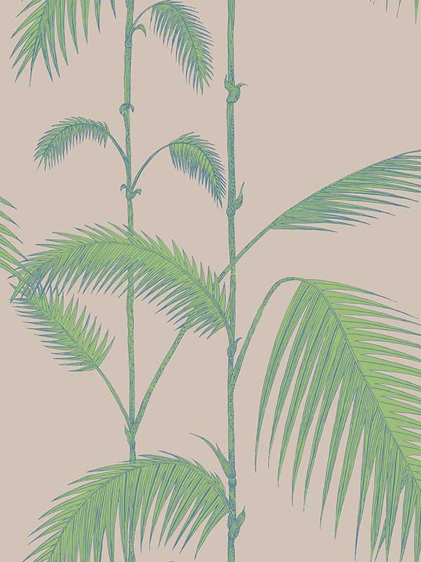Palm Leaves fabric in taupe green color - pattern number 66/2011.CS.0 - by Cole and Son in the New Contemporary collection