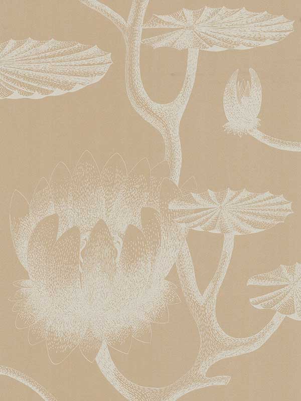 Lily fabric in ivory sand color - pattern number 69/3113.CS.0 - by Cole and Son in the New Contemporary II collection