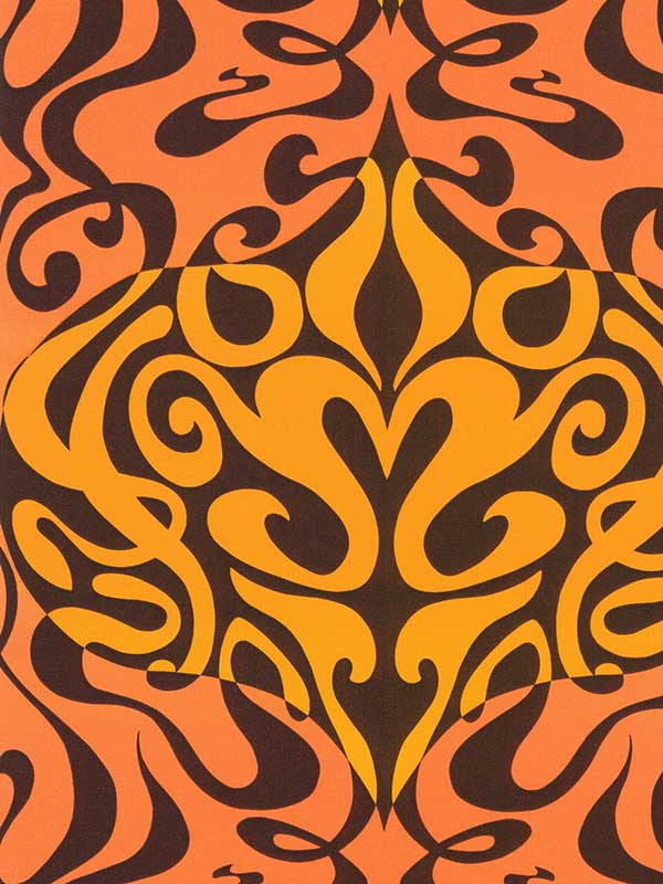 Woodstock fabric in orange color - pattern number 69/7126.CS.0 - by Cole and Son in the New Contemporary II collection