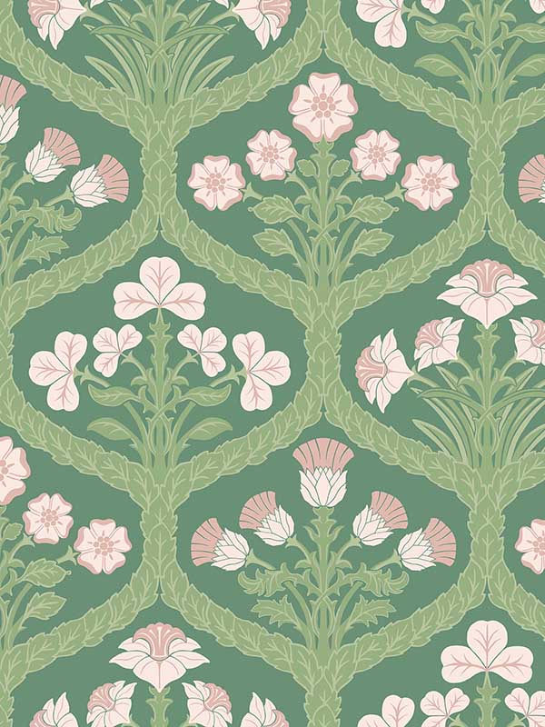 Floral Kingdom fabric in bslip leaf color - pattern number 116/3009.CS.0 - by Cole and Son in the Pearwood collection