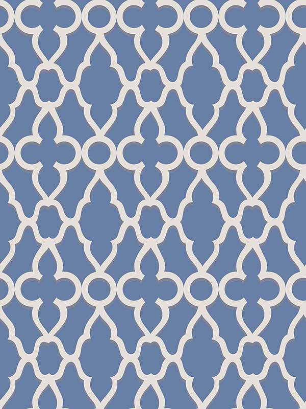 Treillage fabric in white hyacinth color - pattern number 116/6021.CS.0 - by Cole and Son in the Pearwood collection