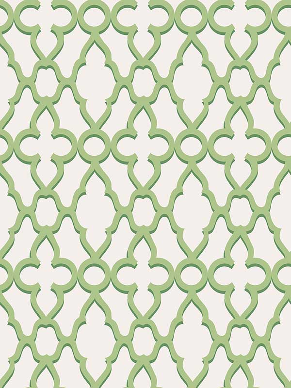 Treillage fabric in leaf green chlk color - pattern number 116/6022.CS.0 - by Cole and Son in the Pearwood collection