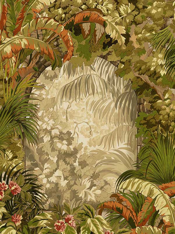Hispalis fabric in khaki multi color - pattern number 117/2005.CS.0 - by Cole and Son in the Seville collection