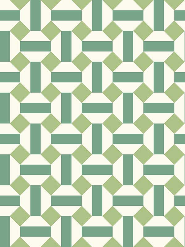 Alicatado wallpaper in leaf greens on chalk color - pattern number 117/12038.CS.0 - by Cole and Son in the Seville collection
