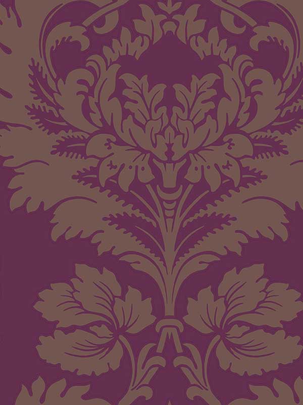 Hovingham fabric in plum color - pattern number 88/2009.CS.0 - by Cole and Son in the Archive Traditional collection