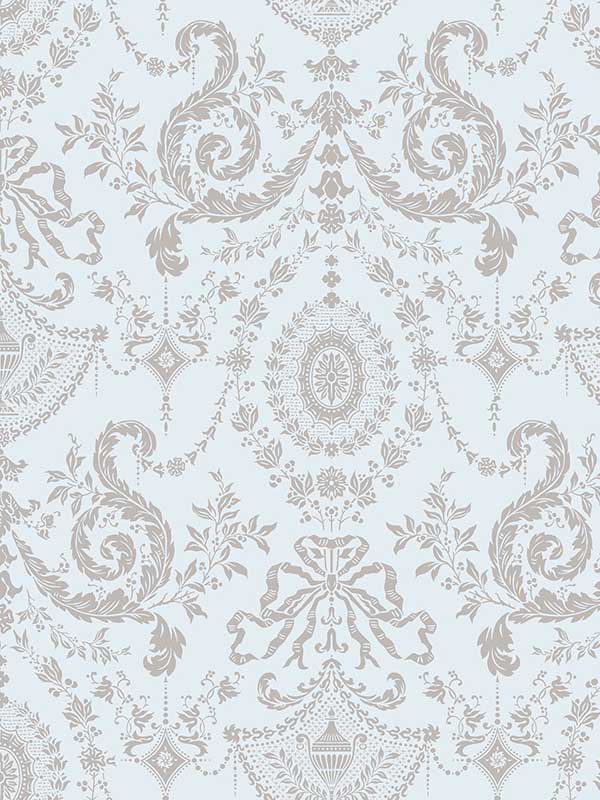 Woolverston wallpaper in seafoam color - pattern number 88/10041.CS.0 - by Cole and Son in the Archive Traditional collection