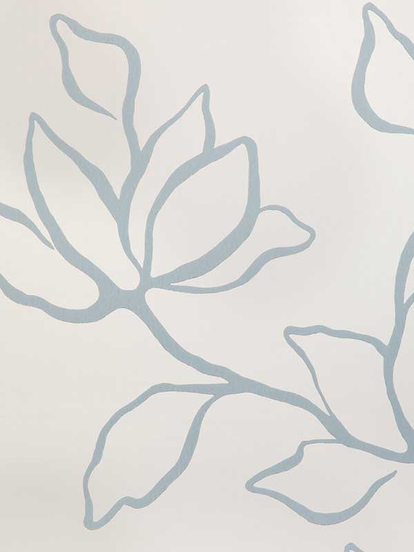 Floral Sketch fabric in chambray color - pattern number W3886.51.0 - by Kravet in the Atelier Wallcovering collection