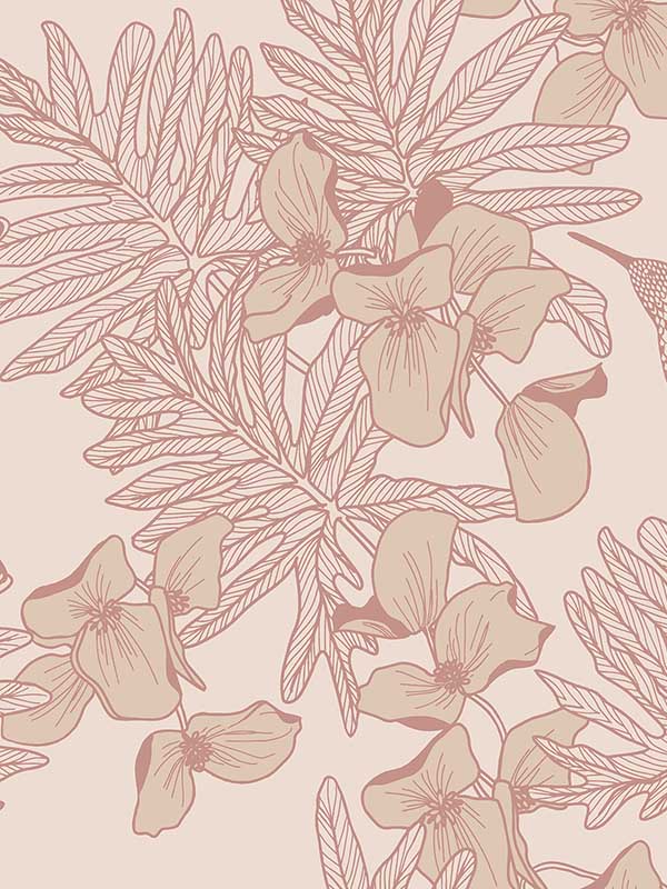 Hummingbird wallpaper in beach color - pattern number 180411704 - by Maxwell in the Aurora collection