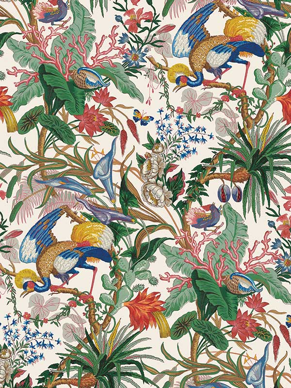 Tropical Canopy Peel and Stick wallpaper in sea salt color - pattern number NW52810 - by NextWall in the Peel and Stick Wallpaper by Nextwall collection