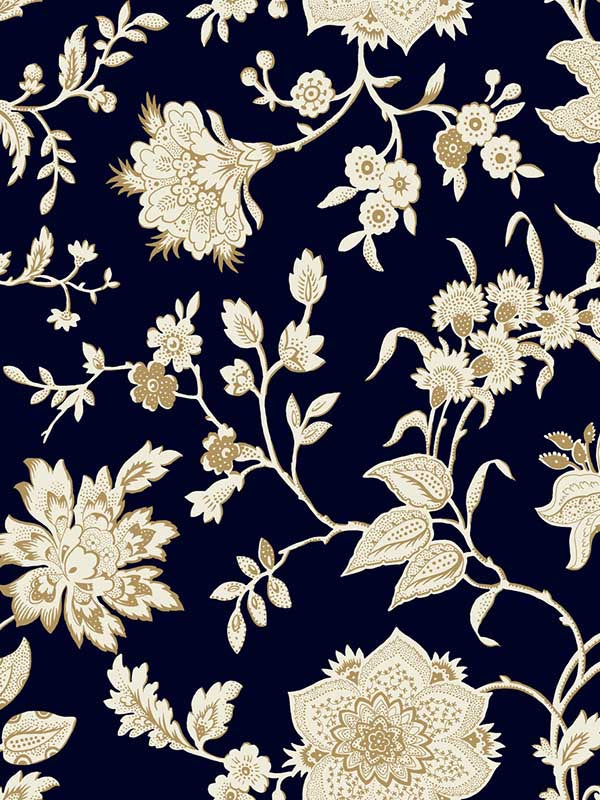 Sutton fabric in black color - pattern number RT7824 - by York in the Toiles Resource Library collection