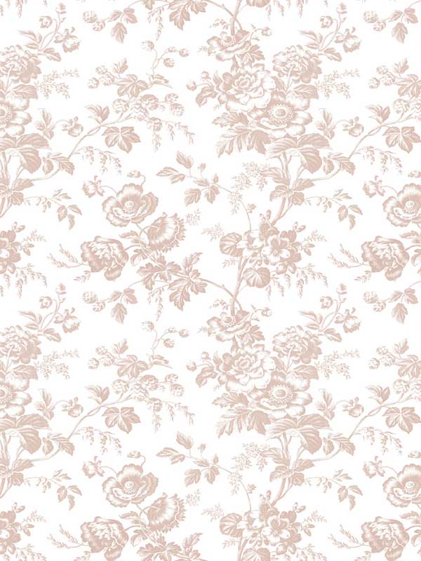 Anemone Toile wallpaper in blush color - pattern number RT7874 - by York in the Toiles Resource Library collection