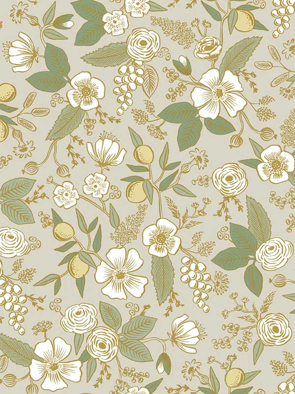 Colette Peel and Stick fabric in linen color - pattern number PSW1532RL - by Rifle Paper Co in the Rifle Paper Co Third Edition Peel and Stick Wallpaper collection