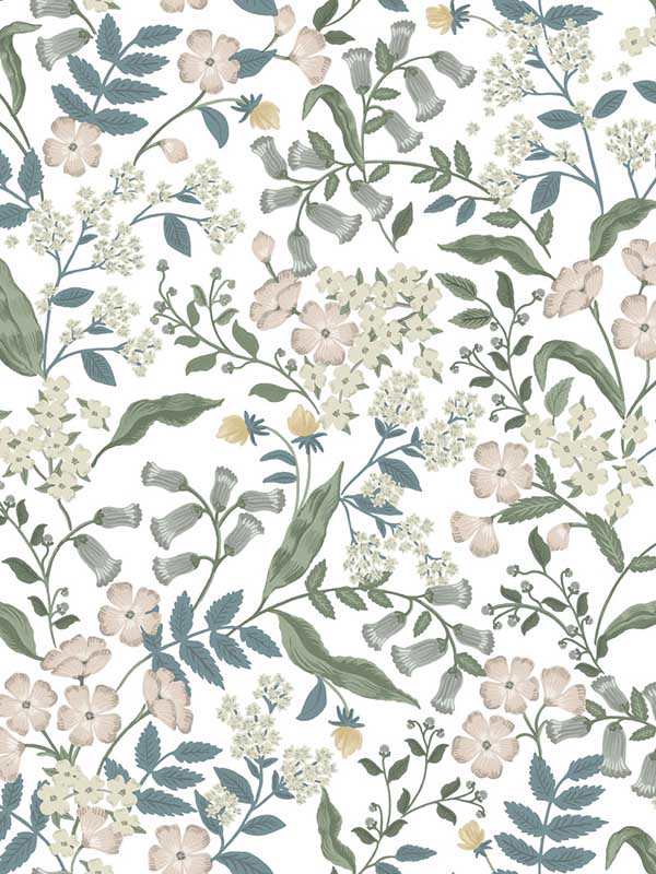 Sweetbrier Peel and Stick fabric in blush color - pattern number PSW1543RL - by Rifle Paper Co in the Rifle Paper Co Third Edition Peel and Stick Wallpaper collection