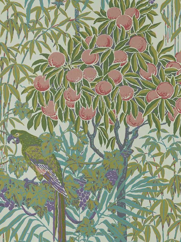 Macaw fabric in 01 olive color - pattern number 231116701 - by Maxwell in the V and A Decorative Papers collection
