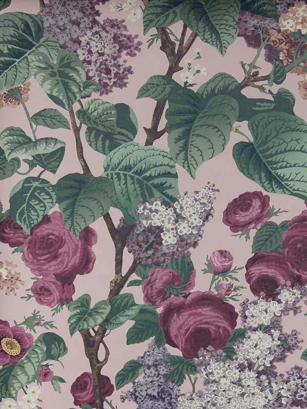 Floribunda fabric in 02 blush color - pattern number 231116802 - by Maxwell in the V and A Decorative Papers collection