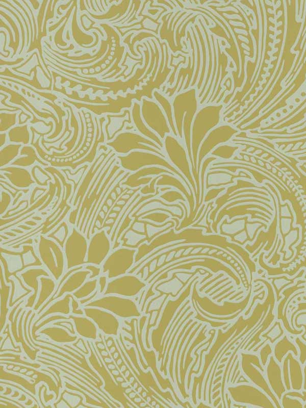 Eden wallpaper in 02 mellow yellow color - pattern number 231117302 - by Maxwell in the V and A Decorative Papers collection