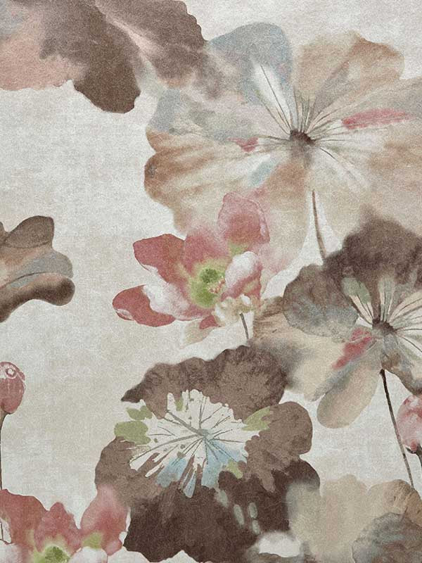 Water Lilies fabric in 04 caramel color - pattern number 200814304 - by Maxwell in the Willow collection