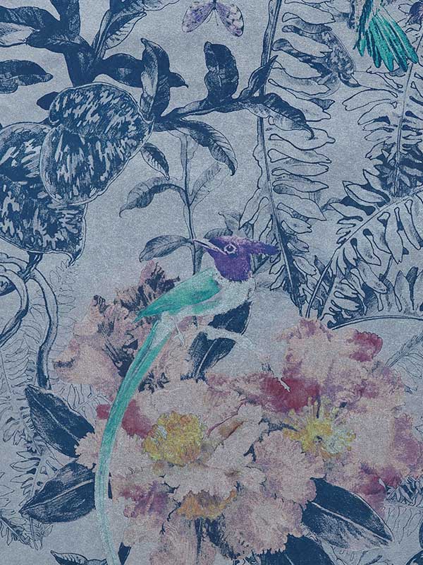Hedgerow fabric in 03 blue dusk color - pattern number 200814403 - by Maxwell in the Willow collection