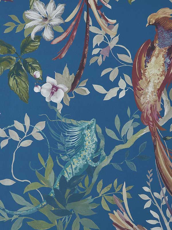 Bird Sonnet fabric in 04 royal blue color - pattern number 210915704 - by Maxwell in the Pavilion Maxwell collection