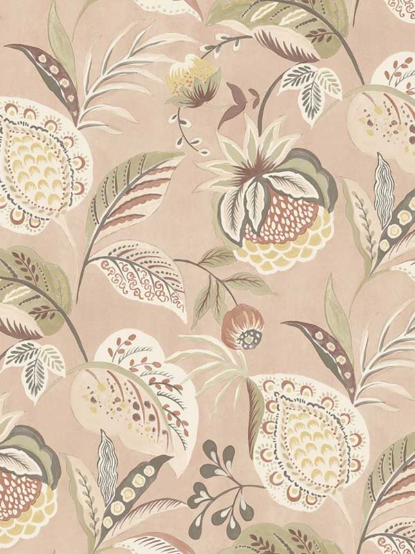 Bohemian Jacobean fabric in blush color - pattern number 3125-72303 - by Chesapeake in the Kinfolk collection
