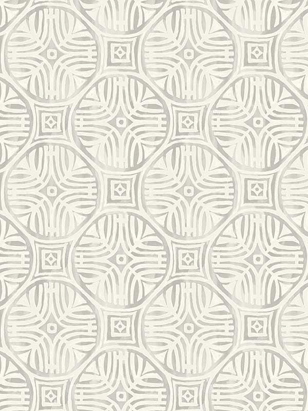 Sandee Medallion fabric in grey color - pattern number 3125-72313 - by Chesapeake in the Kinfolk collection