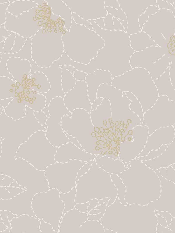 Gardena Embroidered Floral fabric in lavender color - pattern number 4122-27008 - by A Street Prints in the Terrace collection