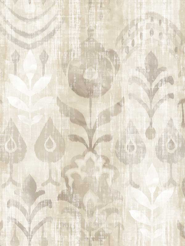 Pavord Floral Shibori wallpaper in neutral color - pattern number 4122-27015 - by A Street Prints in the Terrace collection