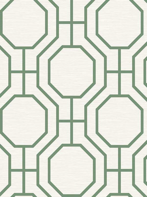 Manor Geometric Trellis wallpaper in green color - pattern number 4122-27047 - by A Street Prints in the Terrace collection
