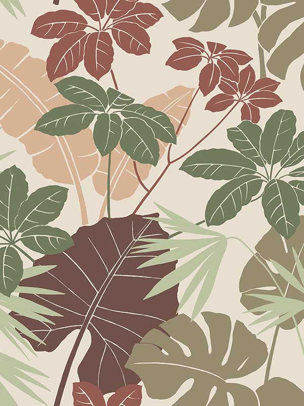 Medellin Rainforest Floor wallpaper in neutral color - pattern number 4122-72408 - by A Street Prints in the Terrace collection