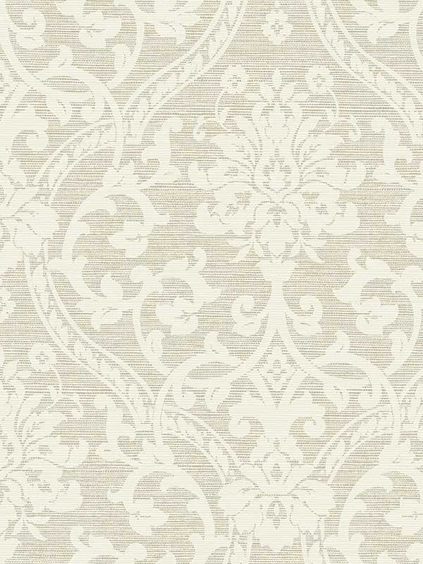 Evette Damask wallpaper in neutral color - pattern number 4157-25009 - by Advantage in the Curio Advantage collection