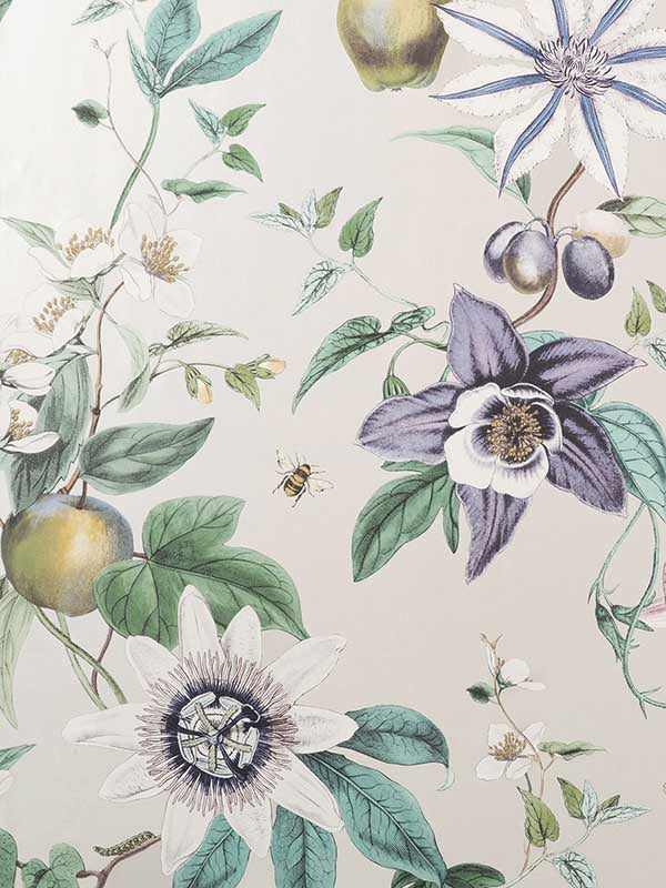 Sierra Floral wallpaper in silver color - pattern number 4157-43059 - by Advantage in the Curio Advantage collection