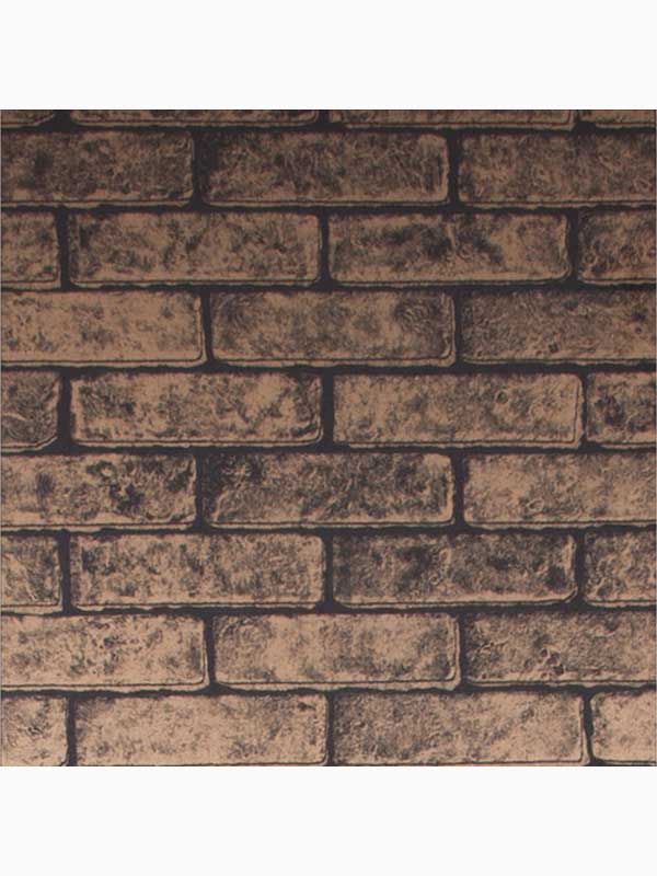 Metallic Brick fabric in bronze and black color - pattern number 104383 - by Graham and Brown in the Graham and Brown Collection collection