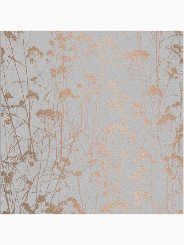 Grace Trail Floral fabric in cloud grey and copper color - pattern number 105457 - by Graham and Brown in the Graham and Brown Collection collection