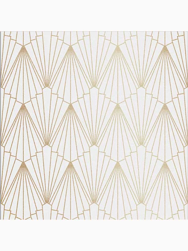 Rene Geometric wallpaper in shimmer white and gold color - pattern number 105926 - by Graham and Brown in the Graham and Brown Collection collection