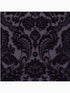 Gothic Damask Flock fabric in plum purple and black color - pattern number 106586 - by Graham and Brown in the Graham and Brown Collection collection