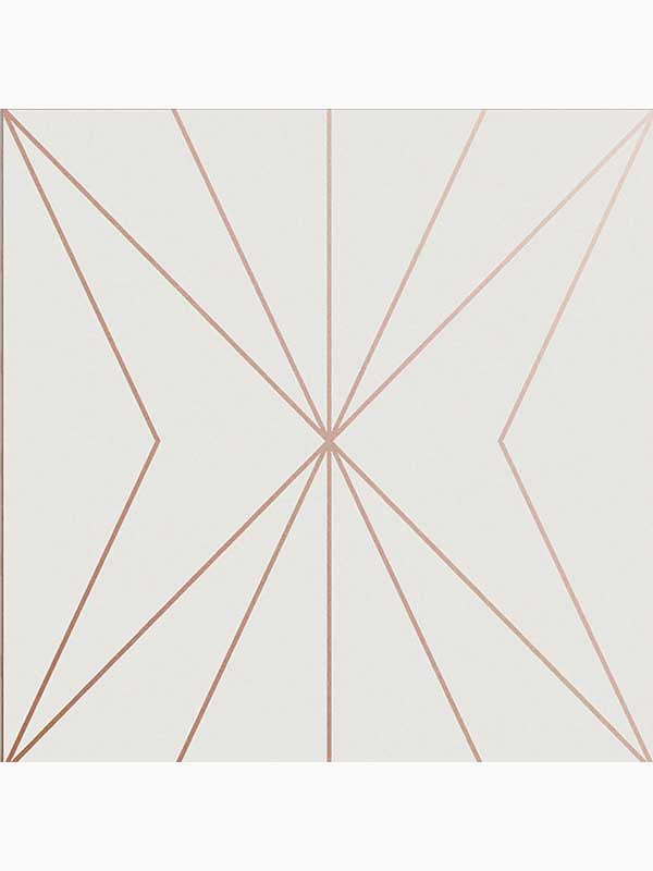 Harmony Geometric wallpaper in white and rose gold color - pattern number 107589 - by Graham and Brown in the Graham and Brown Collection collection