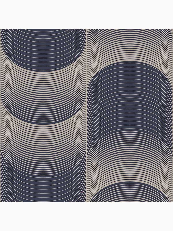 Eclipse Geometric fabric in navy blue and pale gold color - pattern number 115065 - by Graham and Brown in the Graham and Brown Collection collection