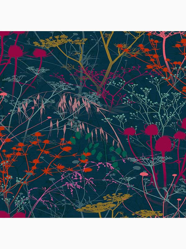 Clarissa Hulse Summer Border fabric in rainbow color - pattern number 120395 - by Graham and Brown in the Graham and Brown Collection collection